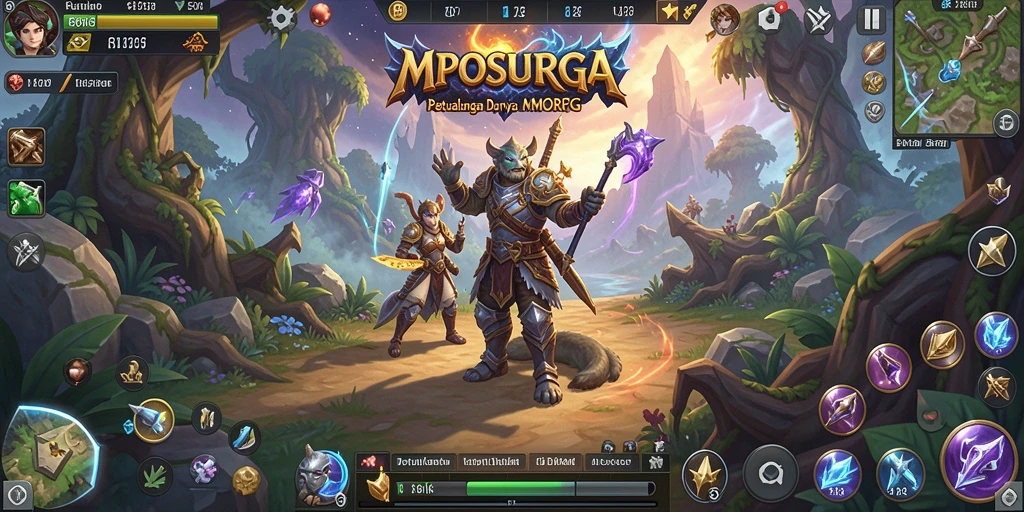 Tampilan gameplay MMORPG yang menarik di MPOSURGA.