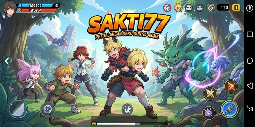 Tampilan gameplay seru dalam SAKTI77 dengan karakter anime yang menarik.